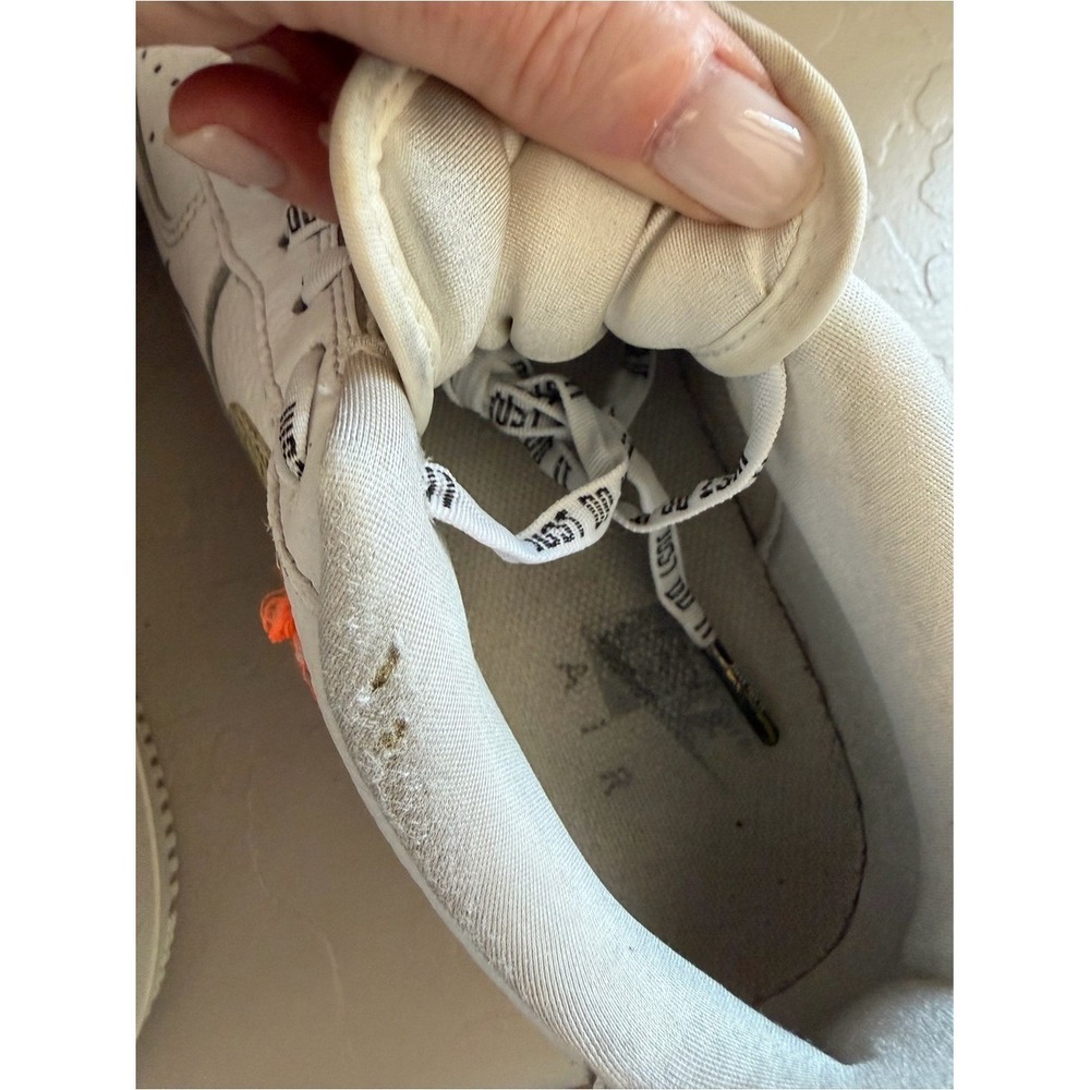 Nike Air Force 1 Low 'Just Do It' White (Big Kids/Youth 6Y / Women's 7.5) - Picture 8 of 11